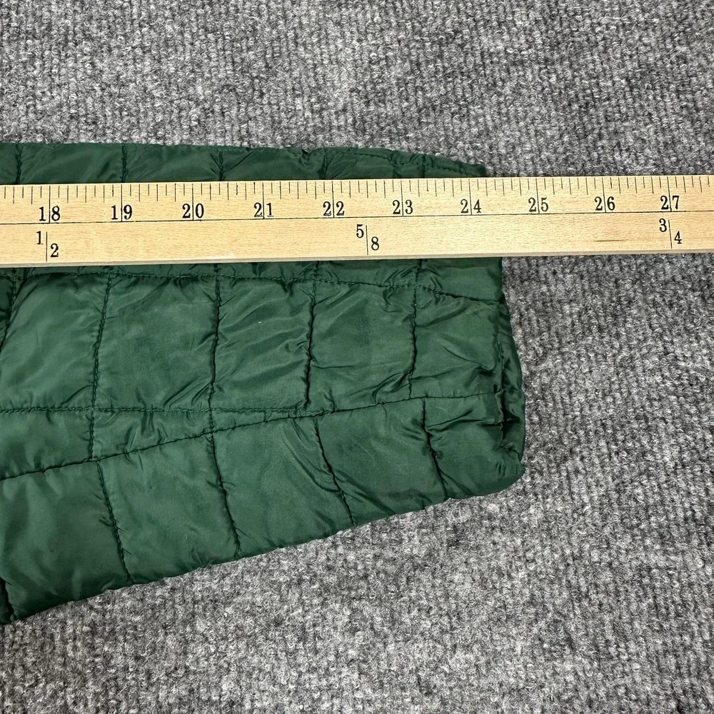 The North Face Jacket Mens Large Green Quilted Puffer Full Zip Insulated Outdoor